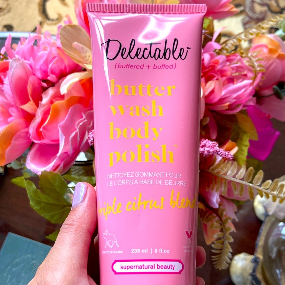 Delectable triple citrus blend body polish